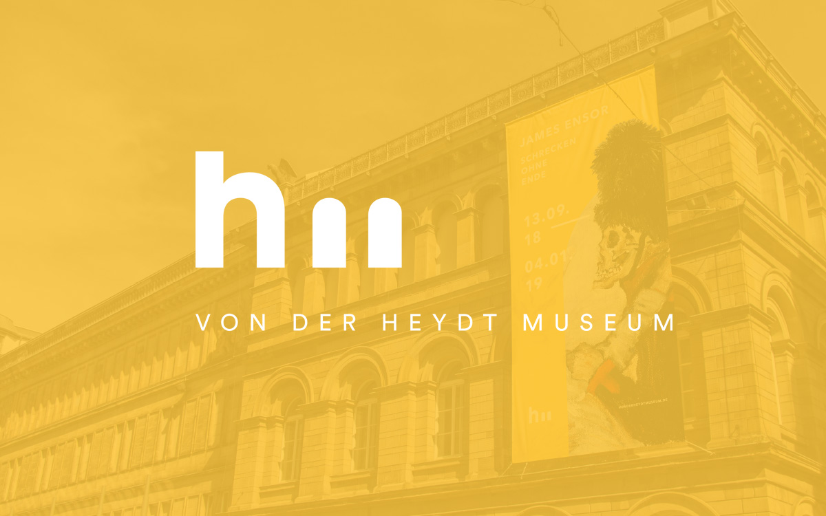 Logo Von der Heydt Museum Wuppertal mit Gebäude im Hintergrund